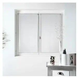HOME MAISON Vitrages - Organza - Goutte d'eau - Argenté - 45 x 90 cm - Intérieur pas cher