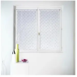 HOME MAISON Vitrage - Non spécifié - Motifs petits points - 60 x 160 cm - Blanc - Voilage intérieurVendu parcdiscount