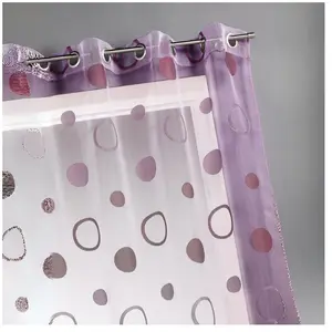 Voilage organza jacquard aux motifs cercles Fig... pas cher