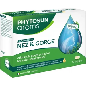 Phytosun Arôms Aromadoses Neus en Keel 30 CapsulesVendu paratida-sante-discount-fr