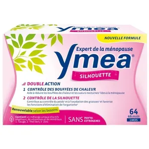 Yméa Ymea Ménopause Bouffées de Chaleur et Silhouette 64 Gélules pas cher