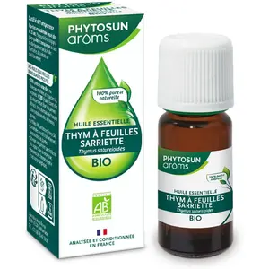 Comparateur de prix : Phytosun Arôms Huile Essentielle Thym à Feuilles Sarriette Bio 10ml