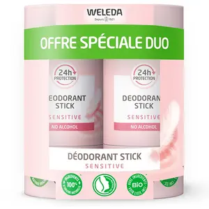Weleda Déodorant stick stick Sensitive Lot de 2 x 50 g pas cher