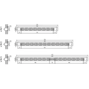 Renson GRILLE PLAT INT SPL H20 LG475 ALU pas cher