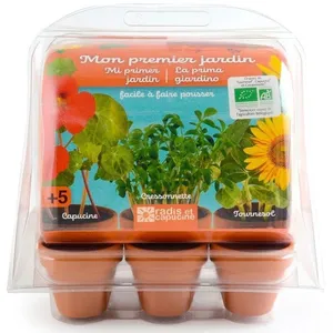 Mini serre 6 pots PET - Premier jardin pas cher