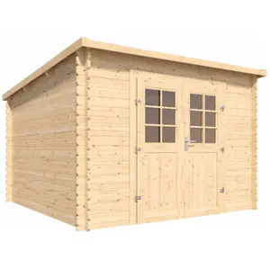 Abri de jardin - CERLAND - VALLO MODERN - 75 m² - Bois massif - 28 mm ... pas cher