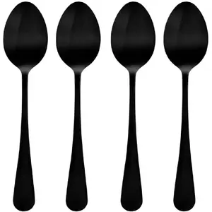 Lot de 4 Cuillères à Soupe en Inox Shadow 20cm Noir pas cher