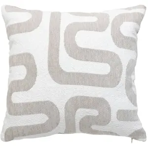 Atmosphera Coussin Déhoussable Jacquard Chenille Avec Dos En Velours pas cher