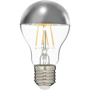 Ampoules LED Metal argenté D6cm E27 - Atmosphera createur dinterieur pas cher