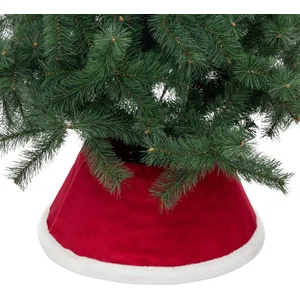 Pied de sapin rouge blanc D56cm - Atmosphera createur d'interieur pas cher