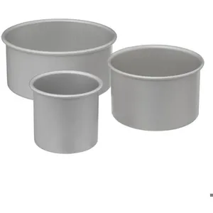 5five - lot 3 moules à gâteaux bord haut en aluminium pas cher