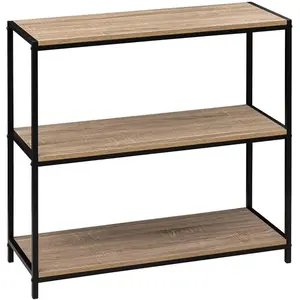 5five - console 3 niveaux "aliaj" effet chêne naturel pas cher