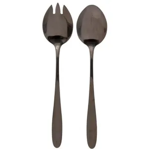 Couverts à Salade "Lance" 24cm Noir pas cher
