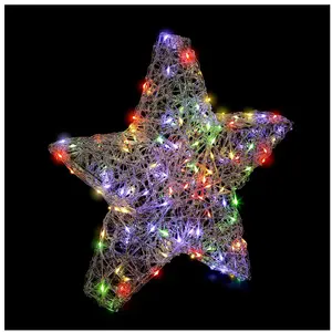 Etoile lumineuse extérieure multicouleur H50cm 150 LED + transfo Feeric lights & christmas pas cher