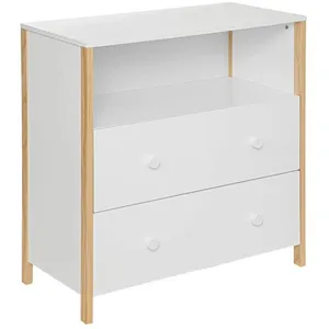 Atmosphera Créateur D'intérieur - Commode Kima en bois 85x40cm blancVendu parrakuten