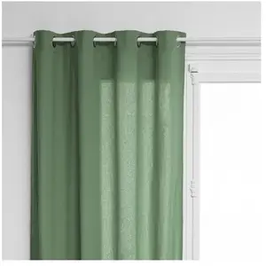 Rideau Anjali en coton & métal 135x240cm vert céladon Atmosphera Créateur D'intérieur pas cher