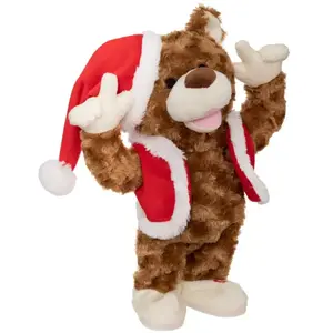 Automate de Noël ours mouvement et musique H31cm à piles - Feeric ligh... pas cher