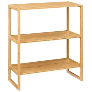 Comparateur de prix : 5 five simply smart Etagère À 3 Niveaux En Bambou "Lab'n Modul" - Beige - L 69,5 X P 33,5 X H 84 Cm