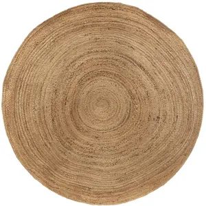 HOMEMAISON Tapis décoratif - ATMOSPHERA - Jute - D160 cm - Beige - Naturel