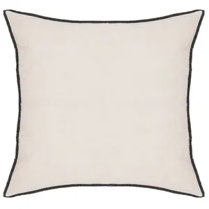 Coussin Linah coton beige 45x45cm - Atmosphera créateur d'intérieur
