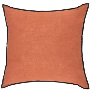 Coussin Linah coton rose terracotta 45x45cm - Atmosphera créateur d'in...