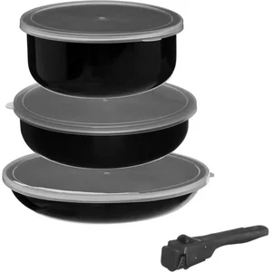Five Batterie de cuisine avec ustensile amovible en aluminium pressé pas cher