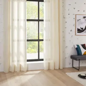 Voilage - beige - 135x240 cm - Beige - Atmosphera createur d'interieur pas cher