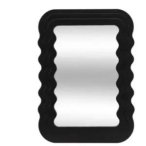 Miroir bisauté  noir 40x55cm - Atmosphera createur d'interieur - Noir pas cher