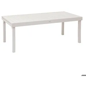 HESPERIDE Table de jardin extensible "Piazza" argile 12 places en aluminium traité en epoxy - Argile - Hespéride