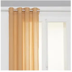 Voilage "Paxta" 135x240cm jaune cumin - Atmosphera createur d'interieur pas cher