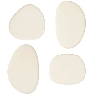 Lot de 4 patères organiques Karen blanc ivoire L7 10cm Atmosphera Créateur D'intérieur pas cher