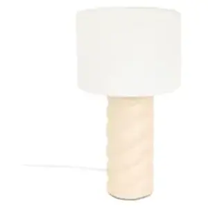 Lampe à poser Noly Céramique Beige H44cm - Atmosphera createur d'inter... pas cher