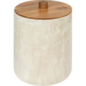 5Five® 5Five Como Afvalemmer met deksel - Marmereffect - 5L - Beige