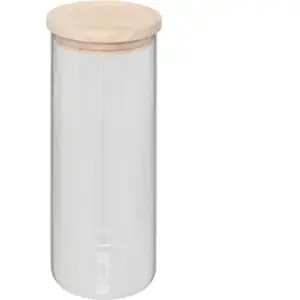 5five - bocal "hermet" 1,6l en verre et couvercle bois 1,6l pas cher