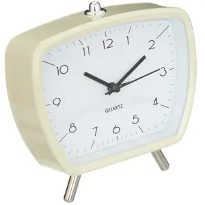 Réveil Cathy 14x14cm blanc Atmosphera Créateur D'intérieur pas cher