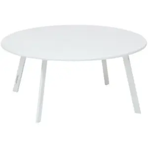 HESPERIDE Table d'appoint de jardin ronde "Saona" blanc en acier D70 cm - Blanc - Hespéride pas cher