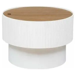 Table à café coffre D55 Enola blanc Atmosphera - Blanc pas cher