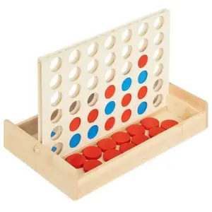Jeu de Société - Puissance 4 - 24cm - Naturel - Jeu de plateau - 2 joueurs ou plus pas cher