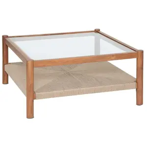 Table basse "Apala" 80x80cm bois  - Atmosphera createur d'interieur - Marron pas cher
