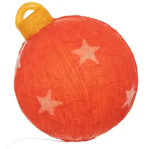 Boule de Noël lumineuse d extérieur H38cm 60 LED 8 fonctions blanc fro... pas cher
