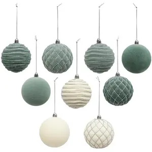 FÉÉRIC LIGHTS AND CHRISTMAS Bdn plf box paill vert X9 80MM - Atmosphera créateur d'intérieur pas cher