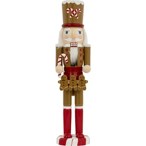 Déco de Noël Casse-Noisette Pain d'épice H 38 cm - Feeric Christmas pas cher