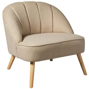 Fauteuil "Naova" beige - Atmosphera createur d'interieur - BeigeVendu parcdiscount