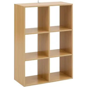 5five Simply Smart - tagère 6 cases tasso effet bois naturel - 5five pas cher