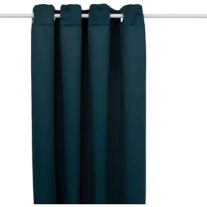 Rideau occultant Odelie bleu egéen 135x240cm - Atmosphera Créateur dintérieur pas cher