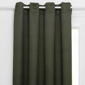 Rideau occultant Odelie vert kaki 140x260cm - Atmosphera createur dinterieur - Vert pas cher