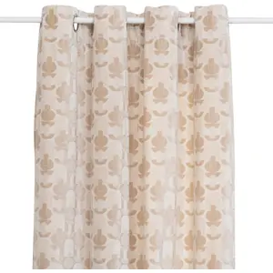 Rideau Luna jacquard velours lin 140x260cm - Atmosphera createur dinterieur