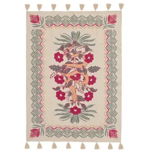 Tapis "Wild" coton tufté vert céladon 120x170cm - Atmosphera createur ... pas cher