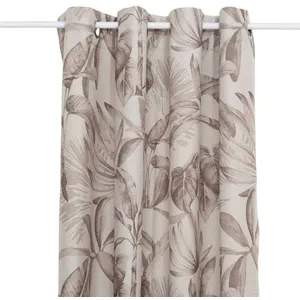 Rideau occultant "Elena" lin 135x260cm - Atmosphera createur d'interieur - Beige