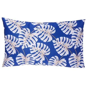 Housse de coussin d extérieur "Falla" bleu indigo 30x50cm - Atmosphera createur d'interieur - Bleu pas cher